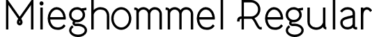 Mieghommel Regular font | Mieghommel.ttf