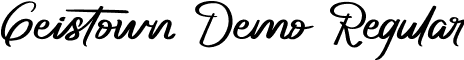 Geistown Demo Regular font | GeistownDemoRegular.ttf