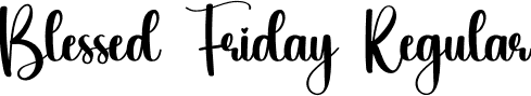 Blessed Friday Regular font | Blessed-Friday.otf