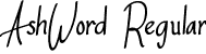 AshWord Regular font | AshWord.otf