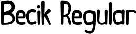 Becik Regular font | Becik.otf