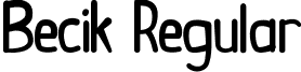 Becik Regular font | Becik.ttf