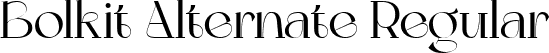 Bolkit Alternate Regular font | Bolkit Alternate.ttf