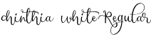 chinthia white Regular font | chinthia white.otf