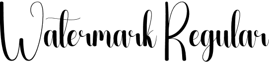 Watermark Regular font | Watermark.otf