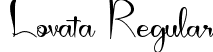 Lovata Regular font | Lovata .ttf