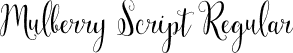 Mulberry Script Regular font | Mulberry Script-Regular.otf