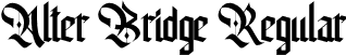 Alter Bridge Regular font | Alter Bridge.ttf