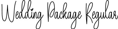 Wedding Package Regular font | Wedding-Package.otf