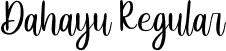 Dahayu Regular font | Dahayu-Regular.otf