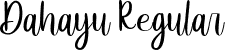 Dahayu Regular font | Dahayu-Regular.ttf