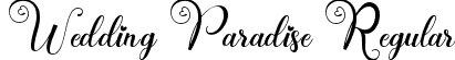 Wedding Paradise Regular font | Wedding Paradise.otf