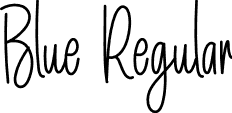 Blue Regular font | Blue.otf