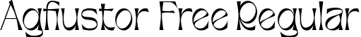 Agfiustor Free Regular font | Agfiustor Free.ttf