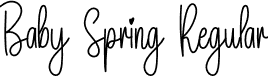 Baby Spring Regular font | Baby-Spring.otf