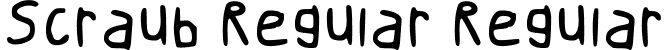 Scraub Regular Regular font | ScraubRegular.otf