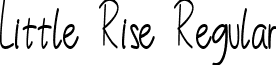 Little Rise Regular font | Little Rise.otf