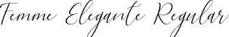 Femme Elegante Regular font | FemmeElegante.ttf