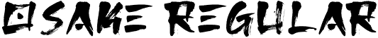 Osake Regular font | Osake.ttf