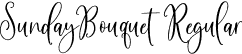 SundayBouquet Regular font | SundayBouquet.otf