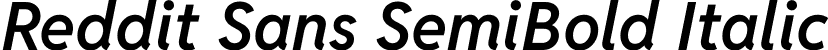 Reddit Sans SemiBold Italic font | RedditSans-SemiBoldItalic.ttf