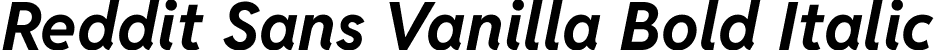 Reddit Sans Vanilla Bold Italic font | RedditSansVanilla-BoldItalic.ttf