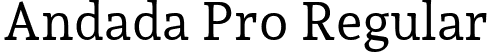 Andada Pro Regular font | AndadaPro-Regular.ttf