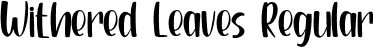 Withered Leaves Regular font | Withered Leaves.otf