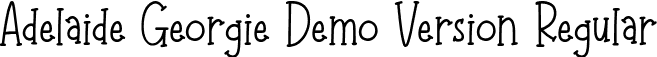 Adelaide Georgie Demo Version Regular font | Adelaide & Georgie Demo Version.otf