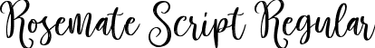 Rosemate Script Regular font | Rosemate Script.ttf