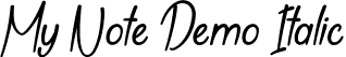 My Note Demo Italic font | MyNoteDemoItalic.ttf