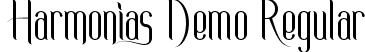 Harmonias Demo Regular font | HarmoniasDemoRegular.ttf