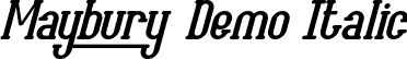 Maybury Demo Italic font | MayburyDemoItalic.ttf