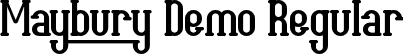 Maybury Demo Regular font | MayburyDemoRegular.ttf