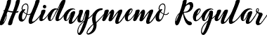 Holidaysmemo Regular font | Holidaysmemo.ttf