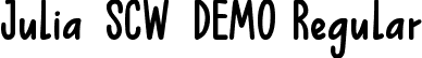 Julia-SCW-DEMO Regular font | julia-scw-demo.otf