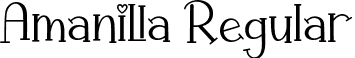 Amanilla Regular font | Amanilla.ttf