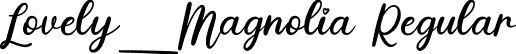 Lovely_Magnolia Regular font | Lovely Magnolia.ttf