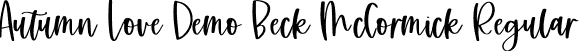 Autumn Love Demo Beck McCormick Regular font | AutumnLoveDemoBeckMcCormick-Regular.otf