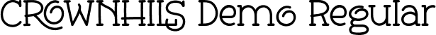 Crownhils Demo Regular font | CrownhilsDemoRegular.ttf