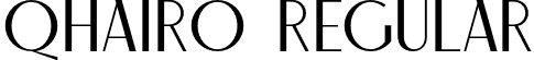 Qhairo Regular font | Qhairo-Regular.otf