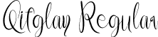 Qifglay Regular font | Qifglay.otf