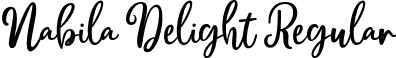 Nabila Delight Regular font | Nabila Delight.otf