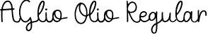 AGlio Olio Regular font | AGlioOlio.otf