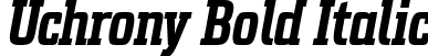 Uchrony Bold Italic font | Uchrony-BoldItalic-FFP.ttf