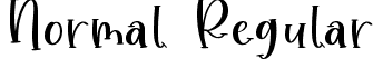 Normal Regular font | Wisebird Regular.ttf