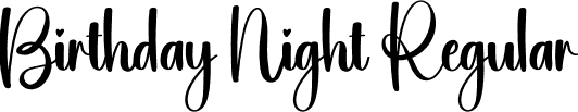 Birthday Night Regular font | Birthday-Night.otf