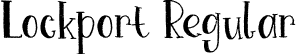 Lockport Regular font | Lockport.otf