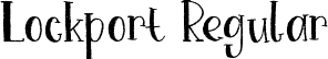 Lockport Regular font | Lockport.ttf