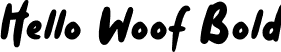 Hello Woof Bold font | HelloWoof-Bold.otf